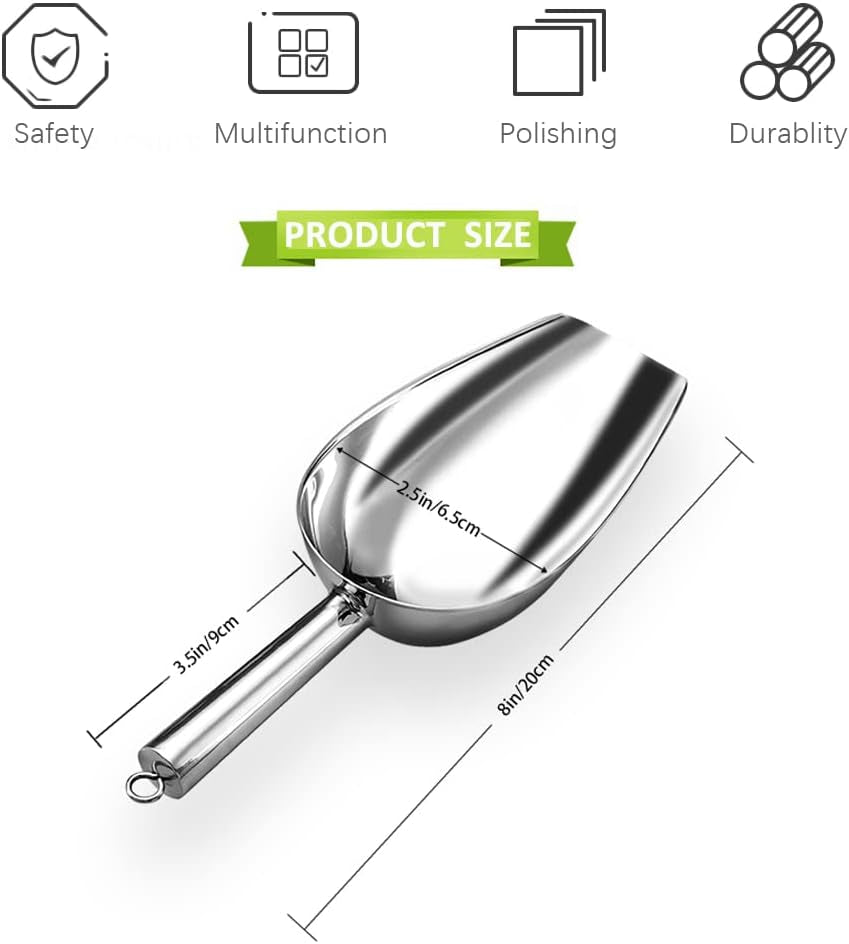 Stainless Steel Ice Scoop 6 oz | Kitchen & Bar, Silver