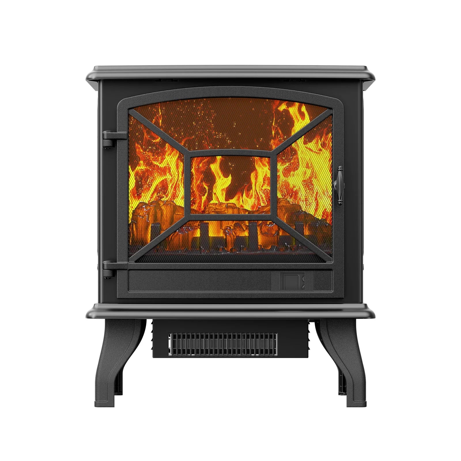 24" Electric Fireplace Heater | Freestanding Infrared with Remote