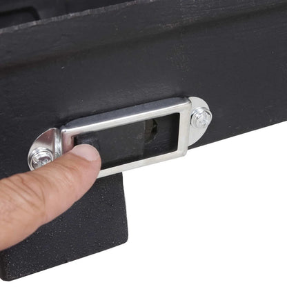 Portable Hibachi Charcoal Grill | Cast Iron Tabletop BBQ, Black