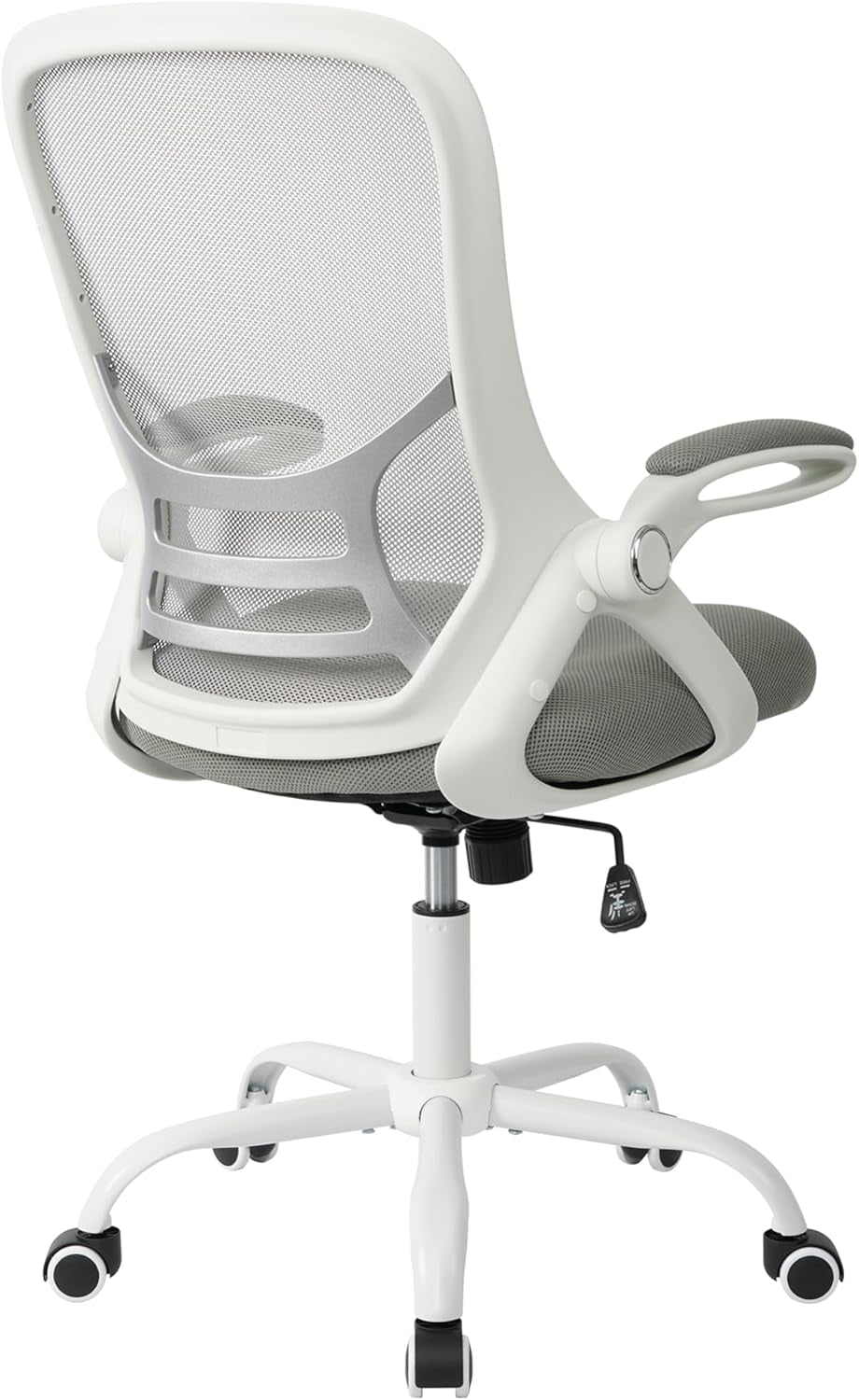 Ergonomic Mesh Office Chair | Flip-Up Arms, Thickened Seat, Grey