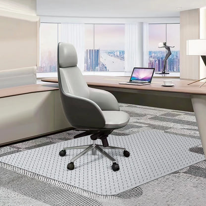 Office Chair Mat for Carpet 45x53" | Transparent with Lip & Grippers