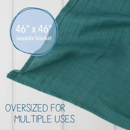 Organic Muslin Swaddle Blankets 4-Pack | Solid Colors, Unisex Baby
