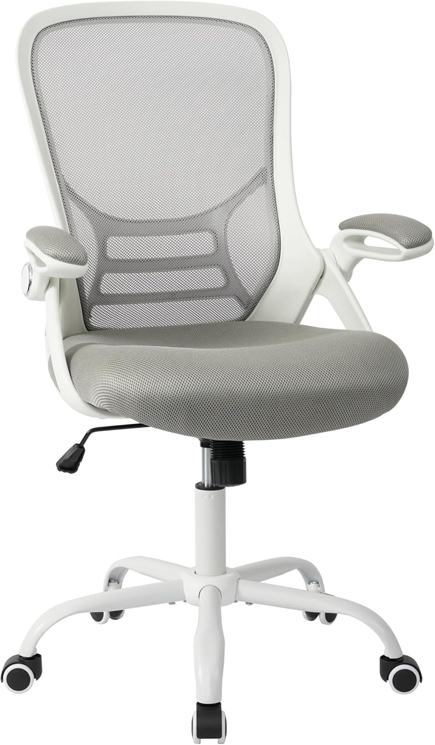 Ergonomic Mesh Office Chair | Flip-Up Arms, Thickened Seat, Grey