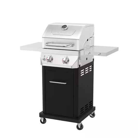 2-Burner Propane Gas Grill | Compact Outdoor, Black