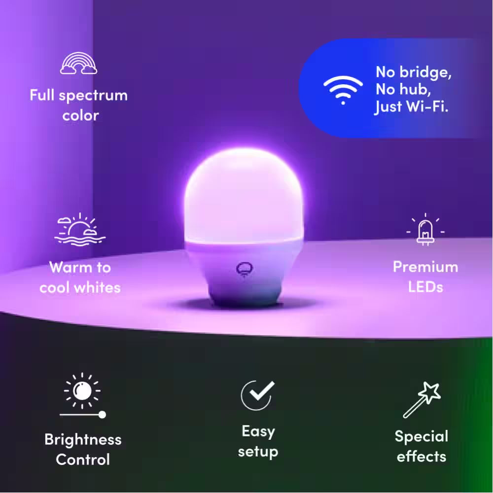 Smart LED Bulbs & Switch Kit | Alexa/Google Compatible, Multi-Color