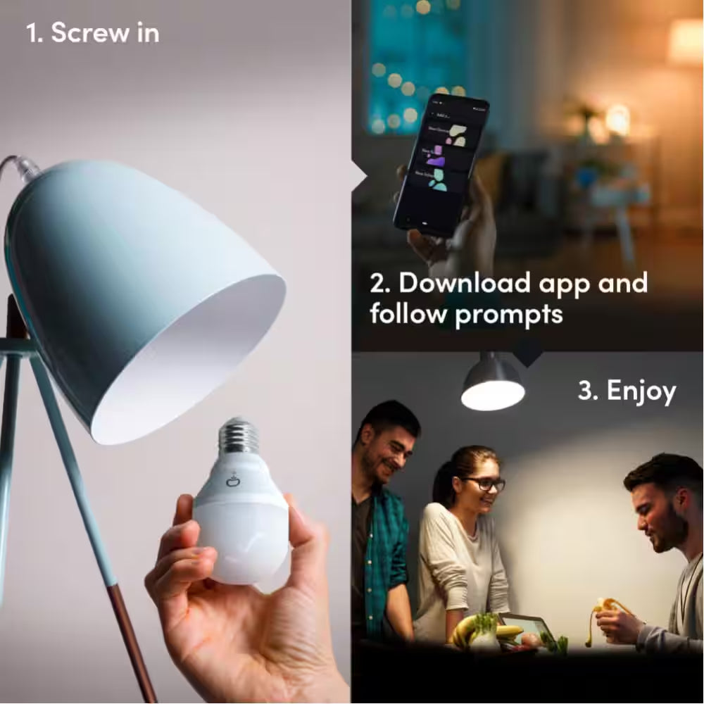 Smart LED Bulbs & Switch Kit | Alexa/Google Compatible, Multi-Color