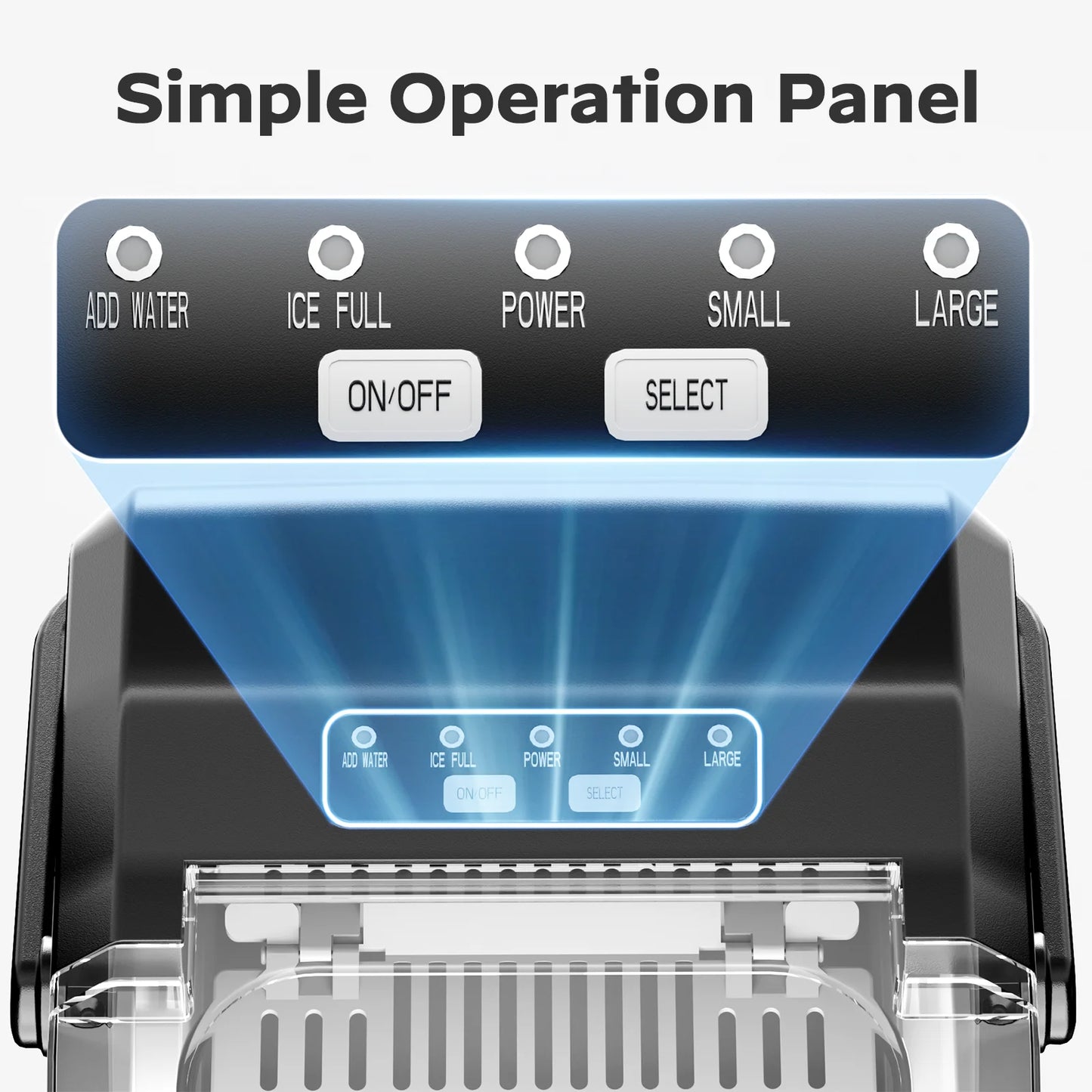 Portable Countertop Ice Maker | 26 lbs/Day, Self-Cleaning, Black