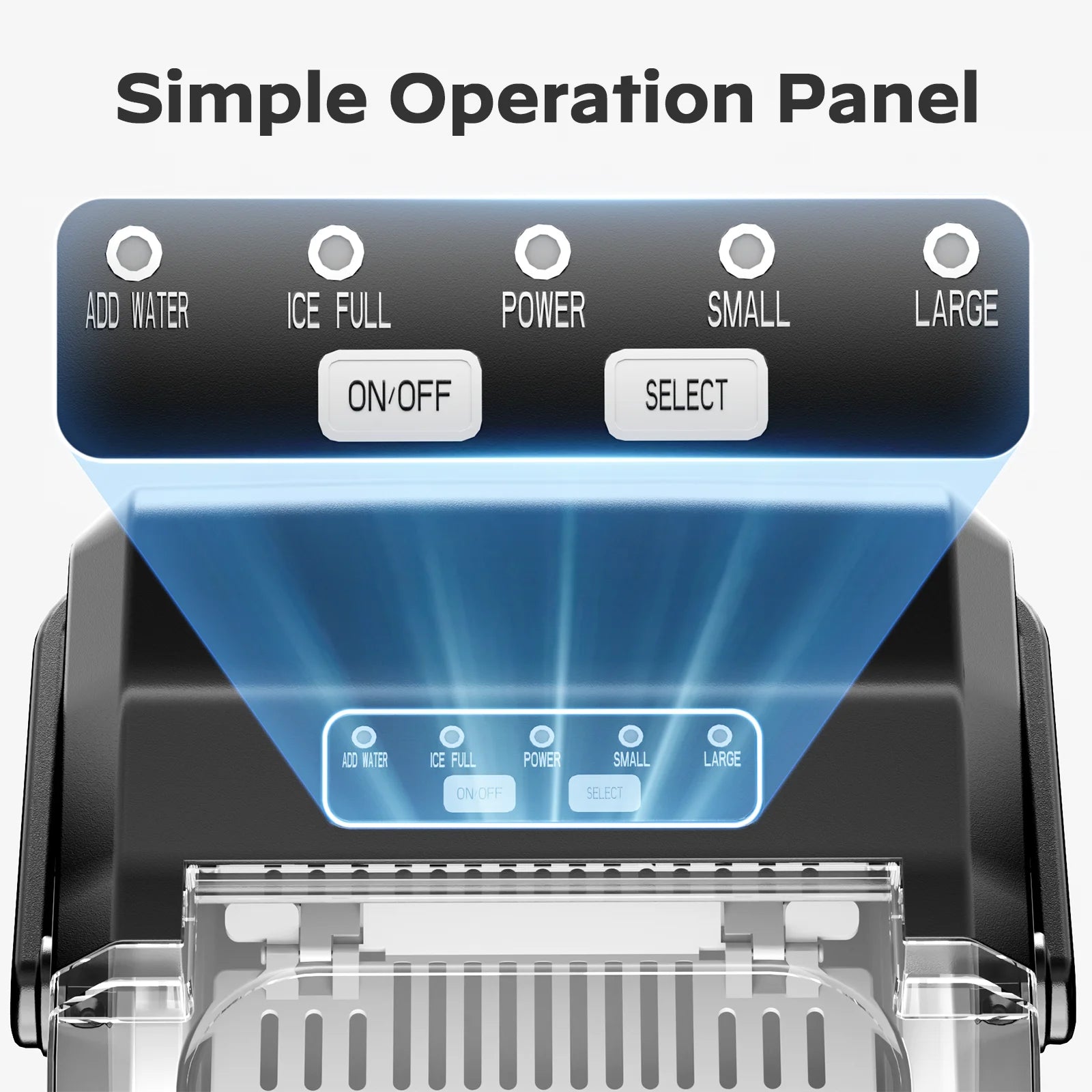 Portable Countertop Ice Maker | 26 lbs/Day, Self-Cleaning, Black