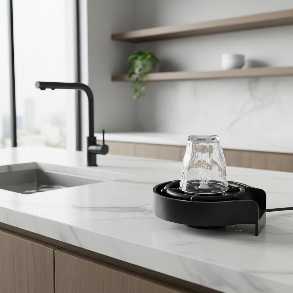 Bar Counter Cup Washer Sink High-pressure Spray Automatic Faucet Coffee Pitcher Wash Cup Tool Kitchen