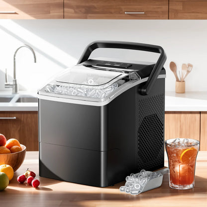 Portable Countertop Ice Maker | 26 lbs/Day, Self-Cleaning, Black