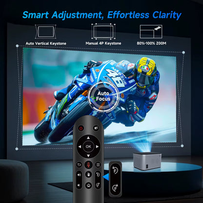 4K Smart Projector | 580 ANSI Full HD, WiFi 6, Bluetooth 5.0