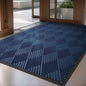 Non-Slip Outdoor Doormat 35x59" | Absorbent Rubber Entry Mat, Blue