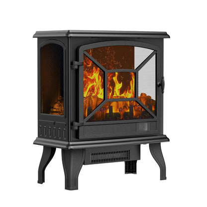 24" Electric Fireplace Heater | Freestanding Infrared with Remote