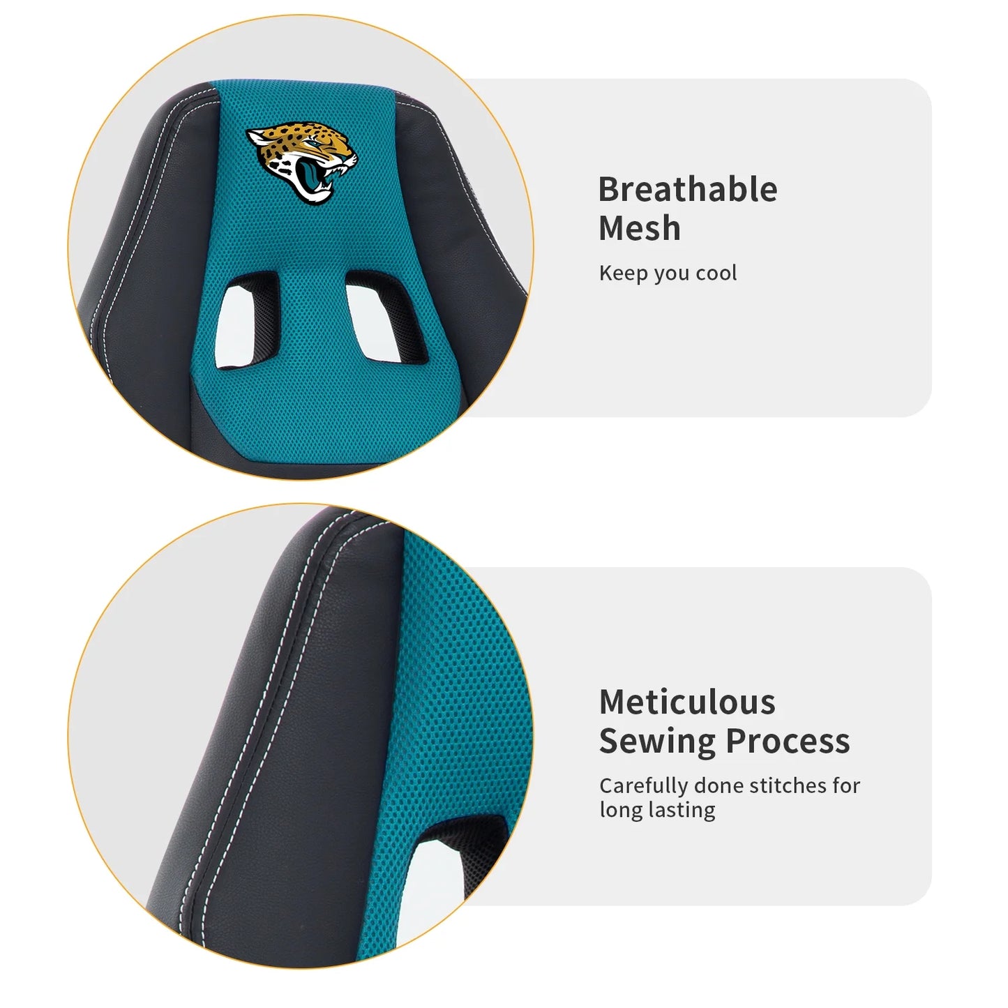 Racing Gaming Chair | Ergonomic Leather, Blue/Black