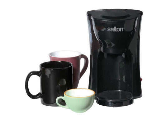 Compact Single-Cup Coffee Maker | Space Saving, Black