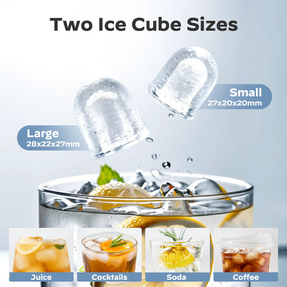 Portable Countertop Ice Maker | 26 lbs/Day, Self-Cleaning, Black