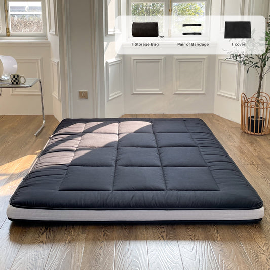 Japanese Futon Floor Mattress Full Size | Extra Thick Folding Pad