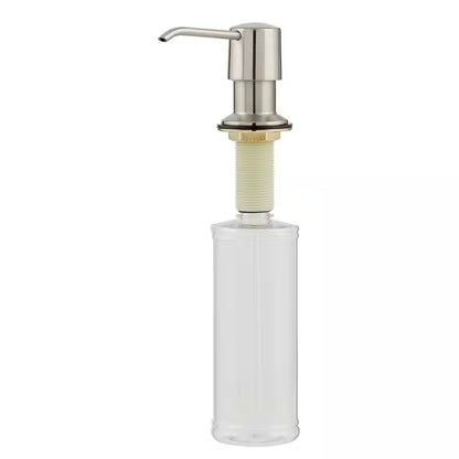 Metal Soap Dispenser | Straight Nozzle, Satin Nickel