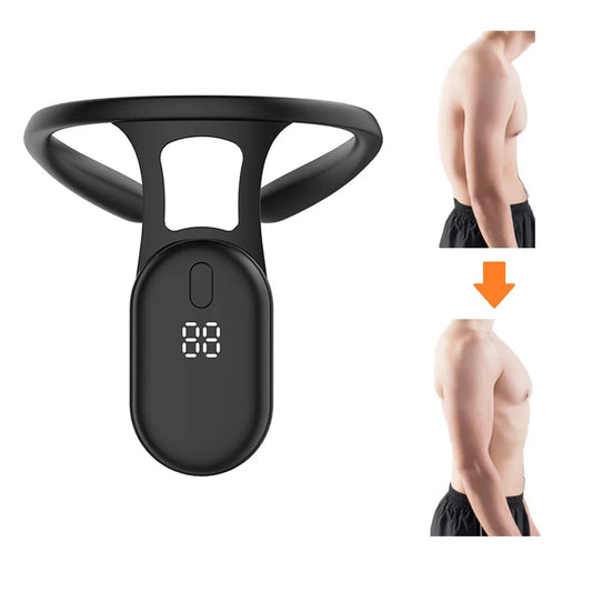 Smart Vibrating Posture Corrector | Back Support Trainer, Unisex, Black