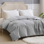 Lightweight Down Comforter California King | Organic Cotton All-Season Duvet, Cloud Grey