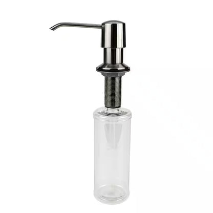 Metal Soap Dispenser | Straight Nozzle, Satin Nickel