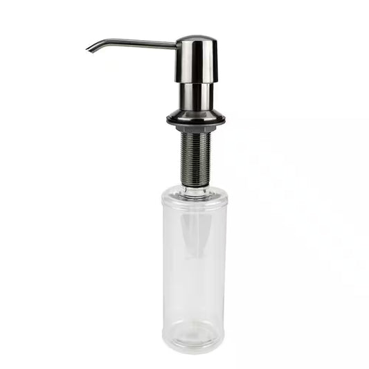 Metal Soap Dispenser | Straight Nozzle, Satin Nickel
