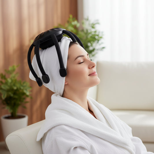 Head Massager Vibrates Scalp To Relax
