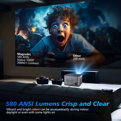 4K Smart Projector | 580 ANSI Full HD, WiFi 6, Bluetooth 5.0