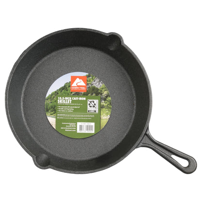 Pre-Seasoned Cast Iron Skillet 10.5" | Classic Handle