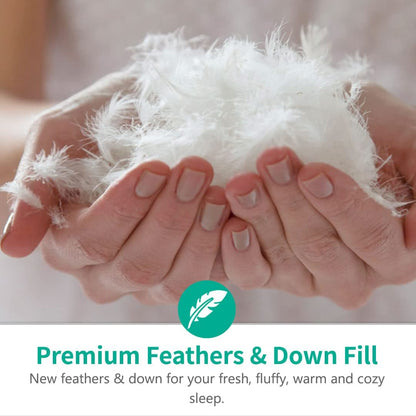 Lightweight Down Comforter California King | Organic Cotton All-Season Duvet, Cloud Grey