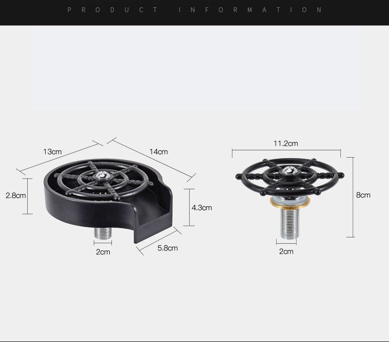 Bar Counter Cup Washer Sink High-pressure Spray Automatic Faucet Coffee Pitcher Wash Cup Tool Kitchen