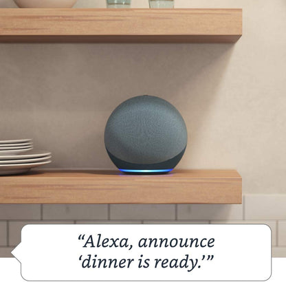 Echo Smart Speaker | Premium Sound, Alexa Built-In, Charcoal