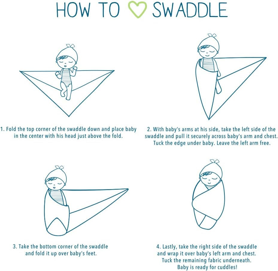 Organic Muslin Swaddle Blankets 4-Pack | Solid Colors, Unisex Baby