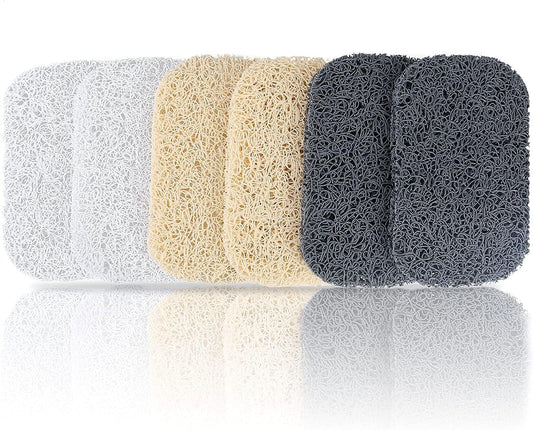 Soap Saver Holder 6-Pack | Self-Draining Shower Dish Pads