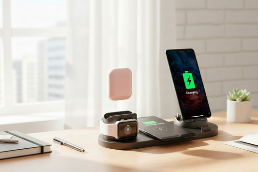 Wireless Charger For IPhone Fast Charger For Phone Fast Charging Pad For Phone Watch 6 In 1 Charging Dock Station